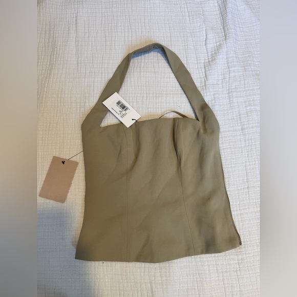 Elegant Tan Halter Top - Picture 4 of 6